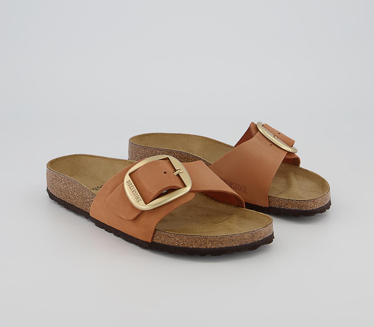 BIRKENSTOCK Madrid Big Buckle Sandals Pecan Nubuck - Women’s Sandals