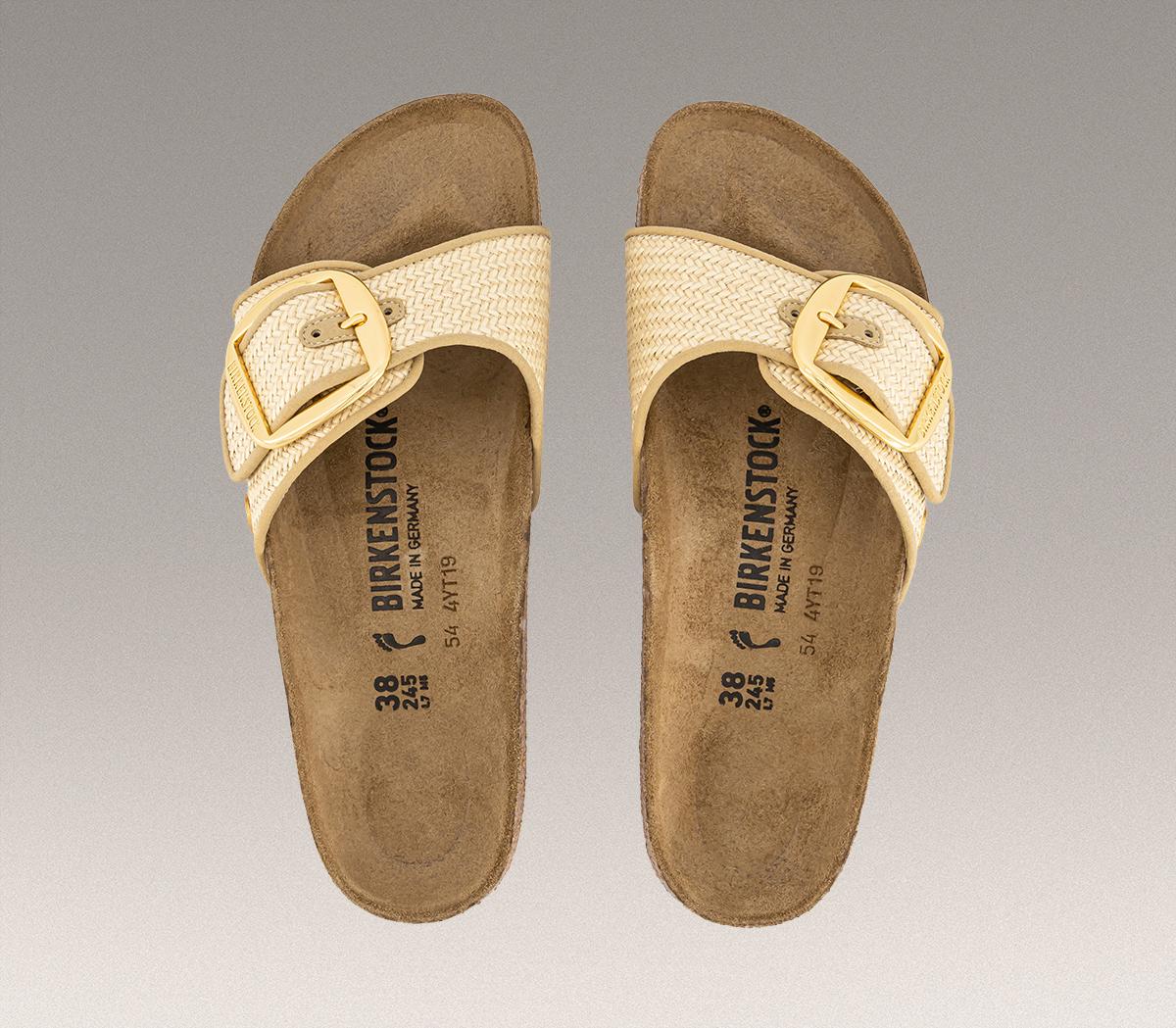 BIRKENSTOCKMadrid Big Buckle SandalsRaffia Natural