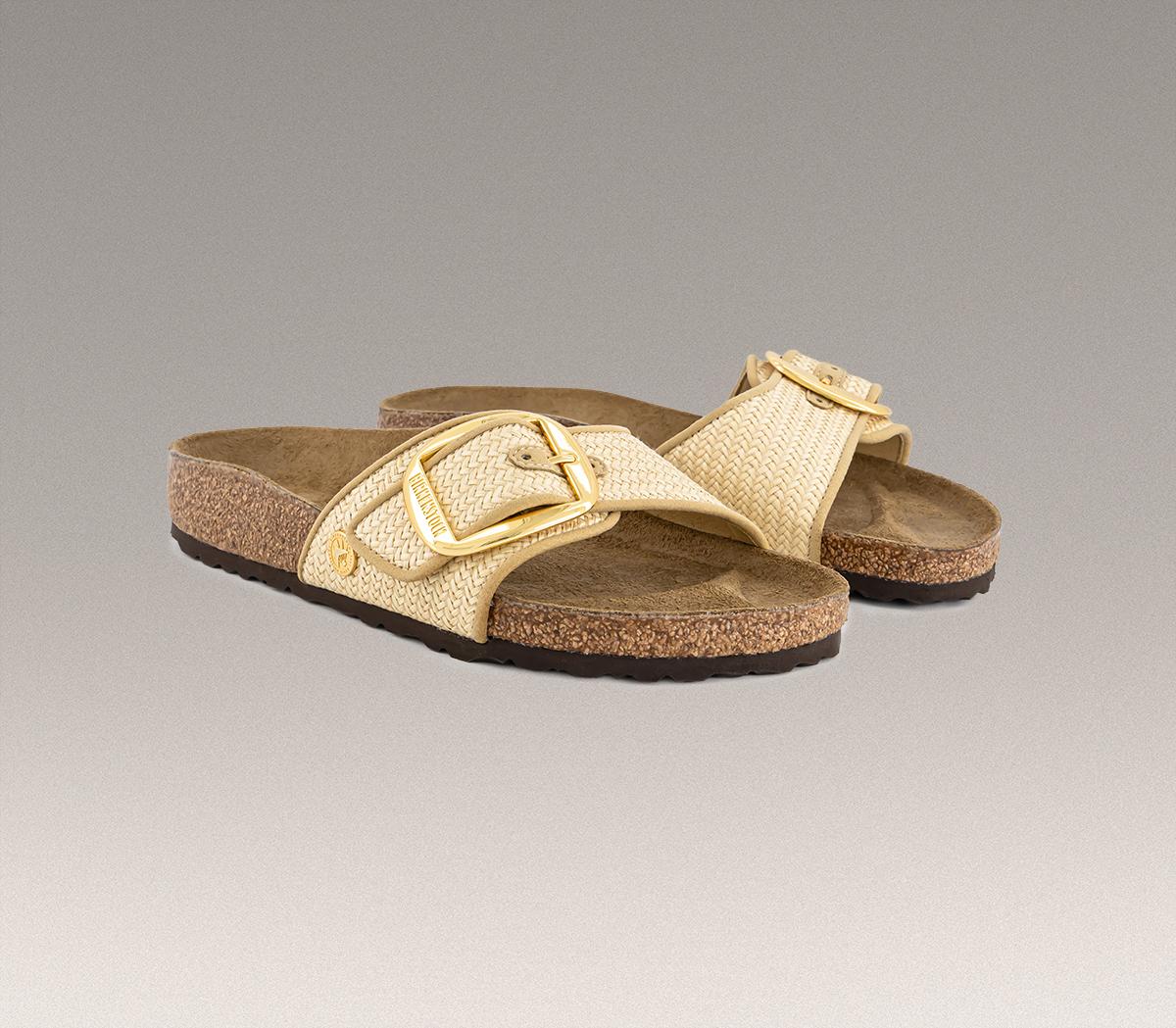 BIRKENSTOCKMadrid Big Buckle SandalsRaffia Natural