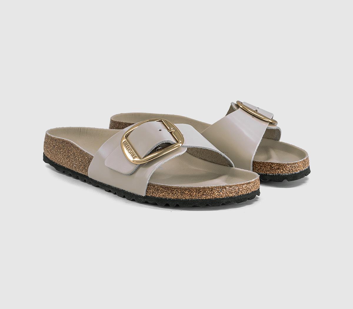 BIRKENSTOCKMadrid Big Buckle SandalsOyster Leather High Shine