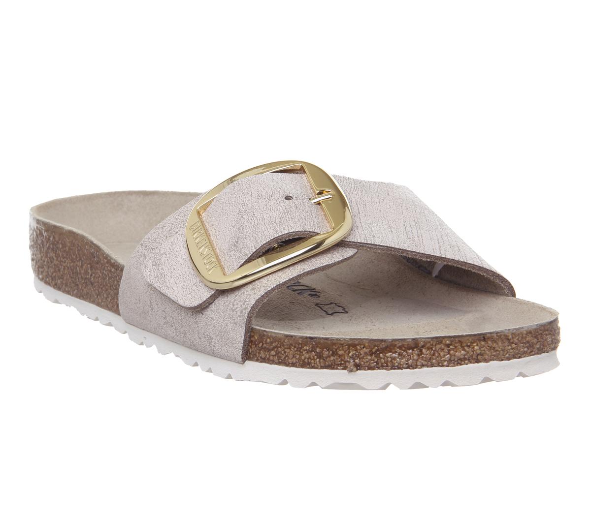 BIRKENSTOCK Madrid Big Buckle Sandals Washed Metallic Rose Gold - Women ...