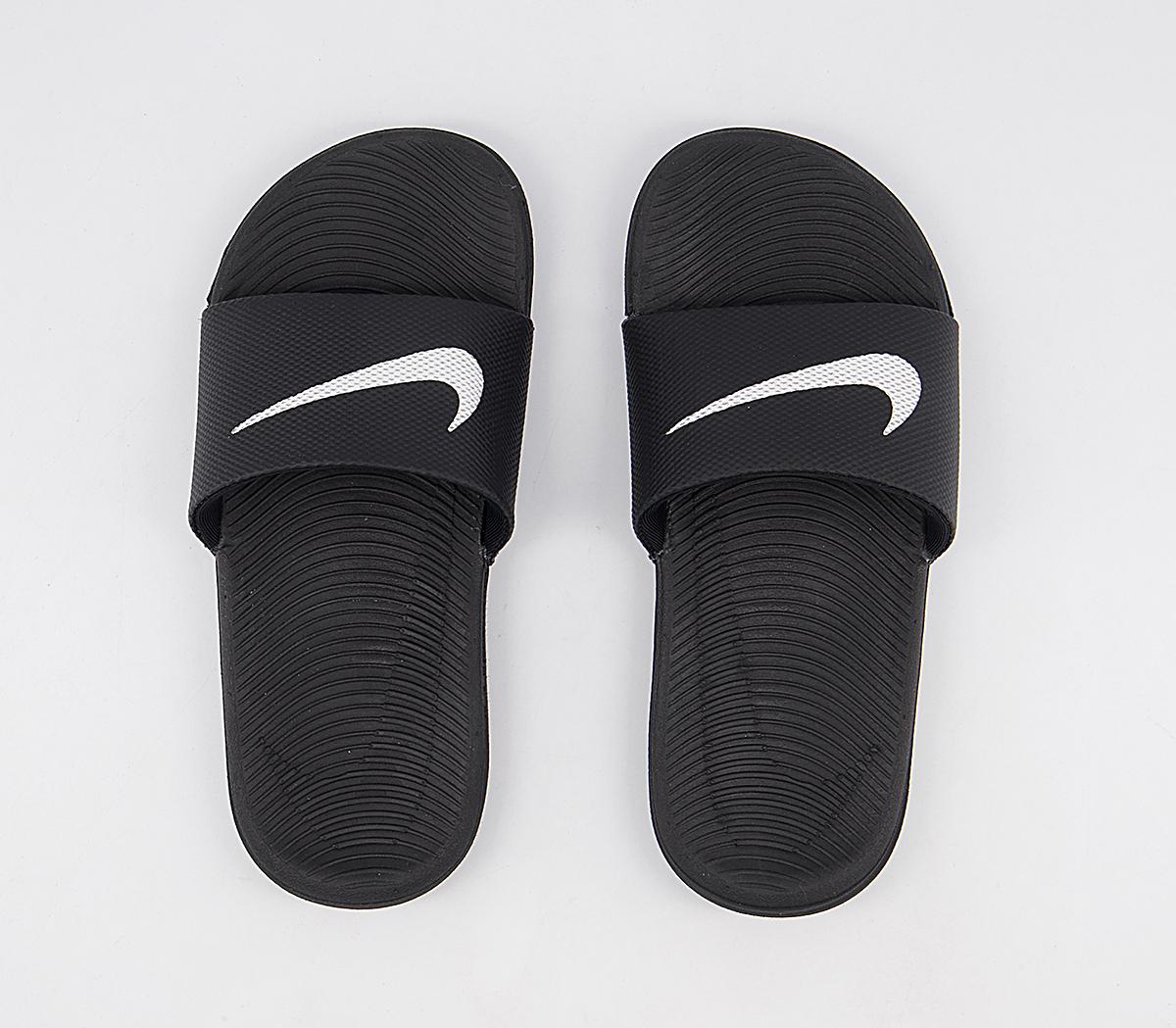 Nike Kawa Kids Slides Nike Kawa Kids Slides Black White