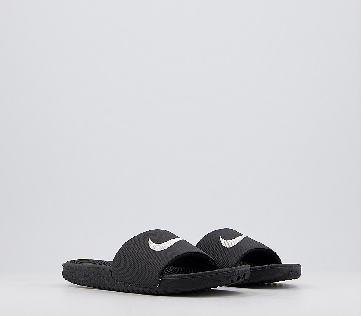 Nike Kawa Kids Slides Nike Kawa Kids Slides Black White