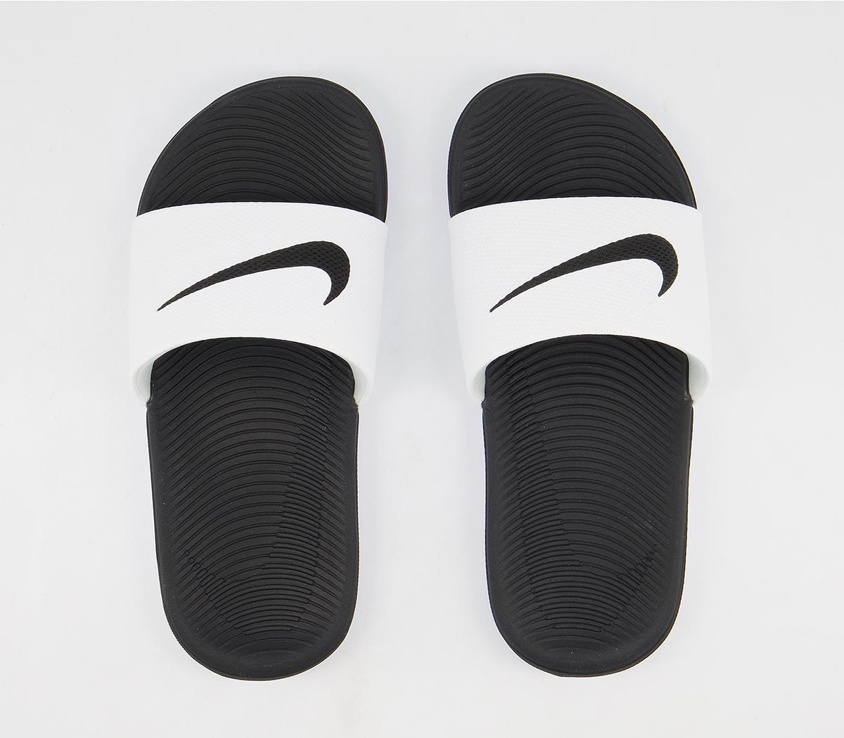 NikeKawa Kids Slides NikeKawa Kids SlidesWhite Black