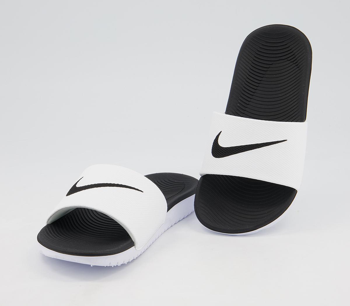 NikeKawa Kids Slides NikeKawa Kids SlidesWhite Black