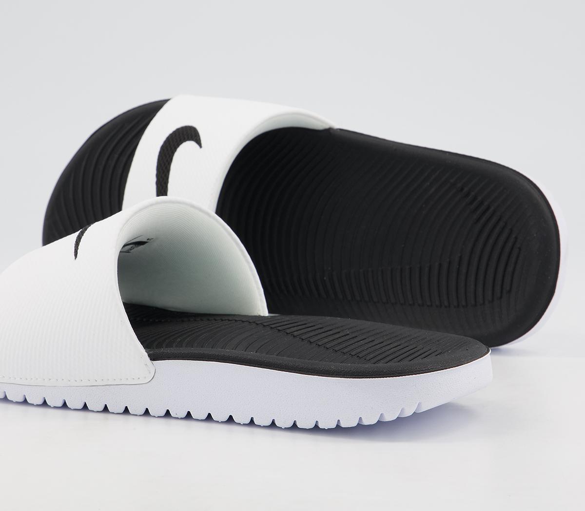 NikeKawa Kids Slides NikeKawa Kids SlidesWhite Black