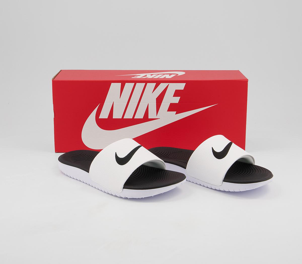 NikeKawa Kids Slides NikeKawa Kids SlidesWhite Black