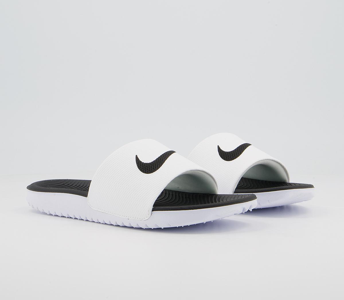 NikeKawa Kids Slides NikeKawa Kids SlidesWhite Black