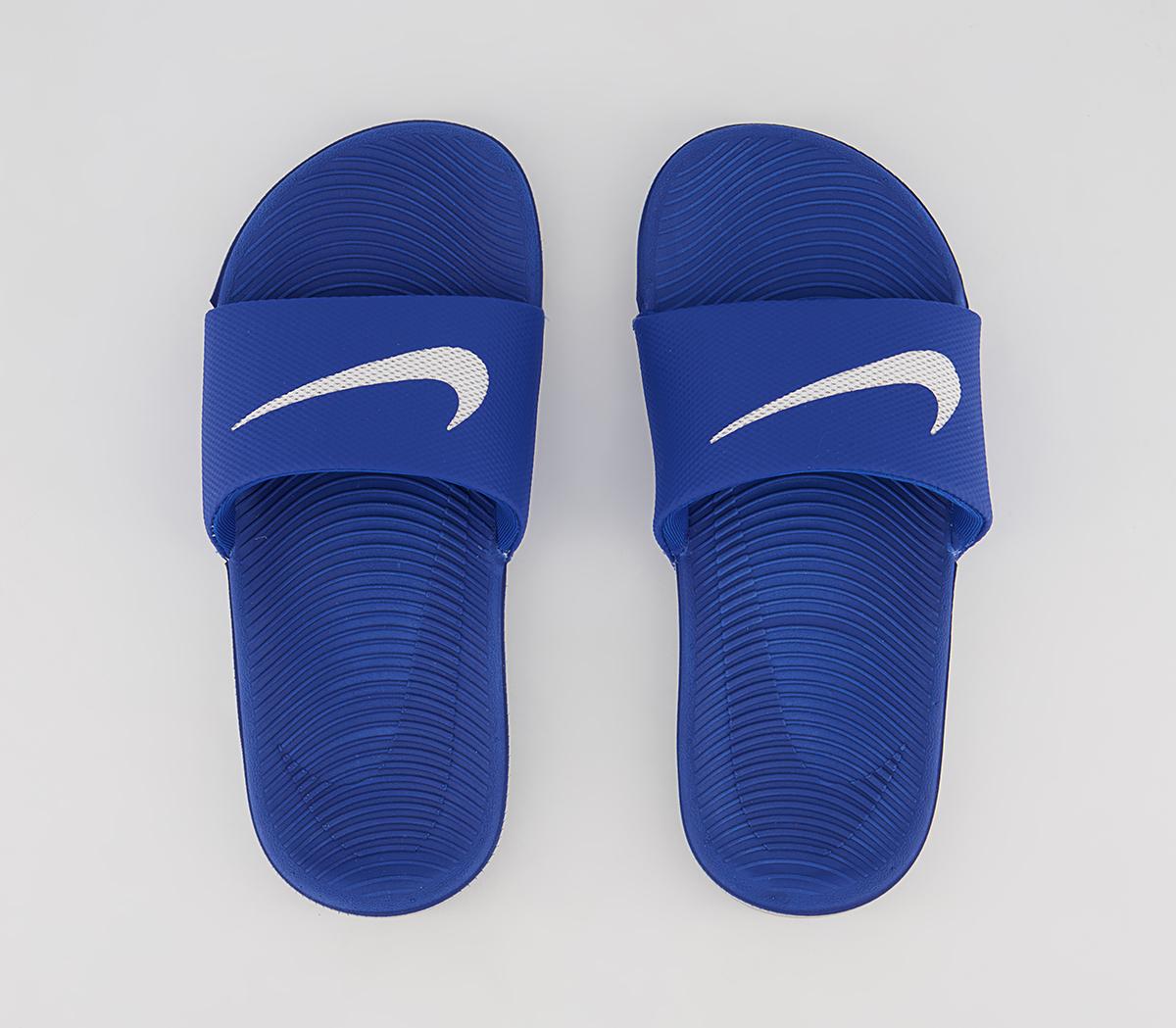 Nike Kawa Kids Slides Nike Kawa Kids Slides Hyper Cobalt White