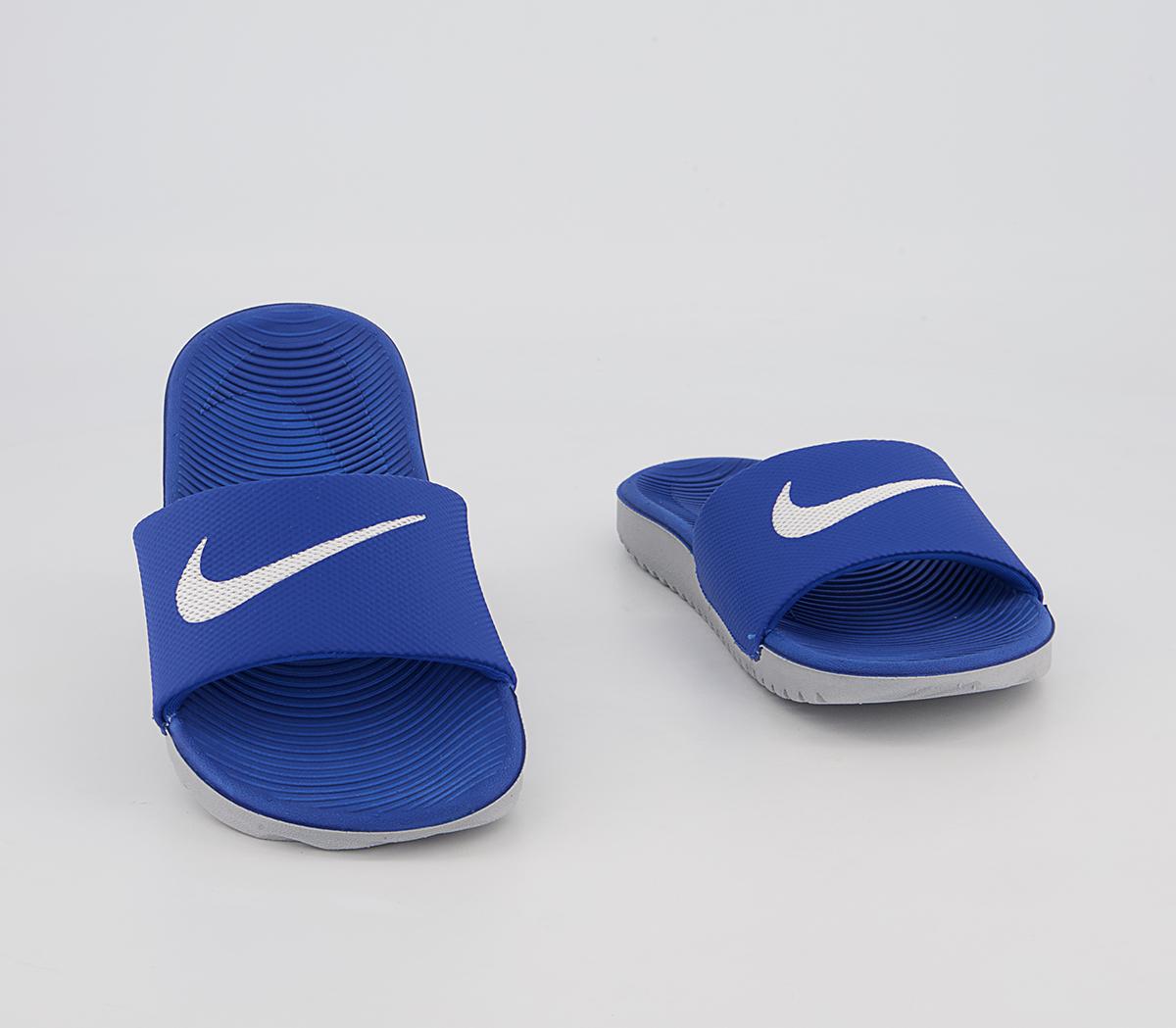 Nike Kawa Kids Slides Nike Kawa Kids Slides Hyper Cobalt White