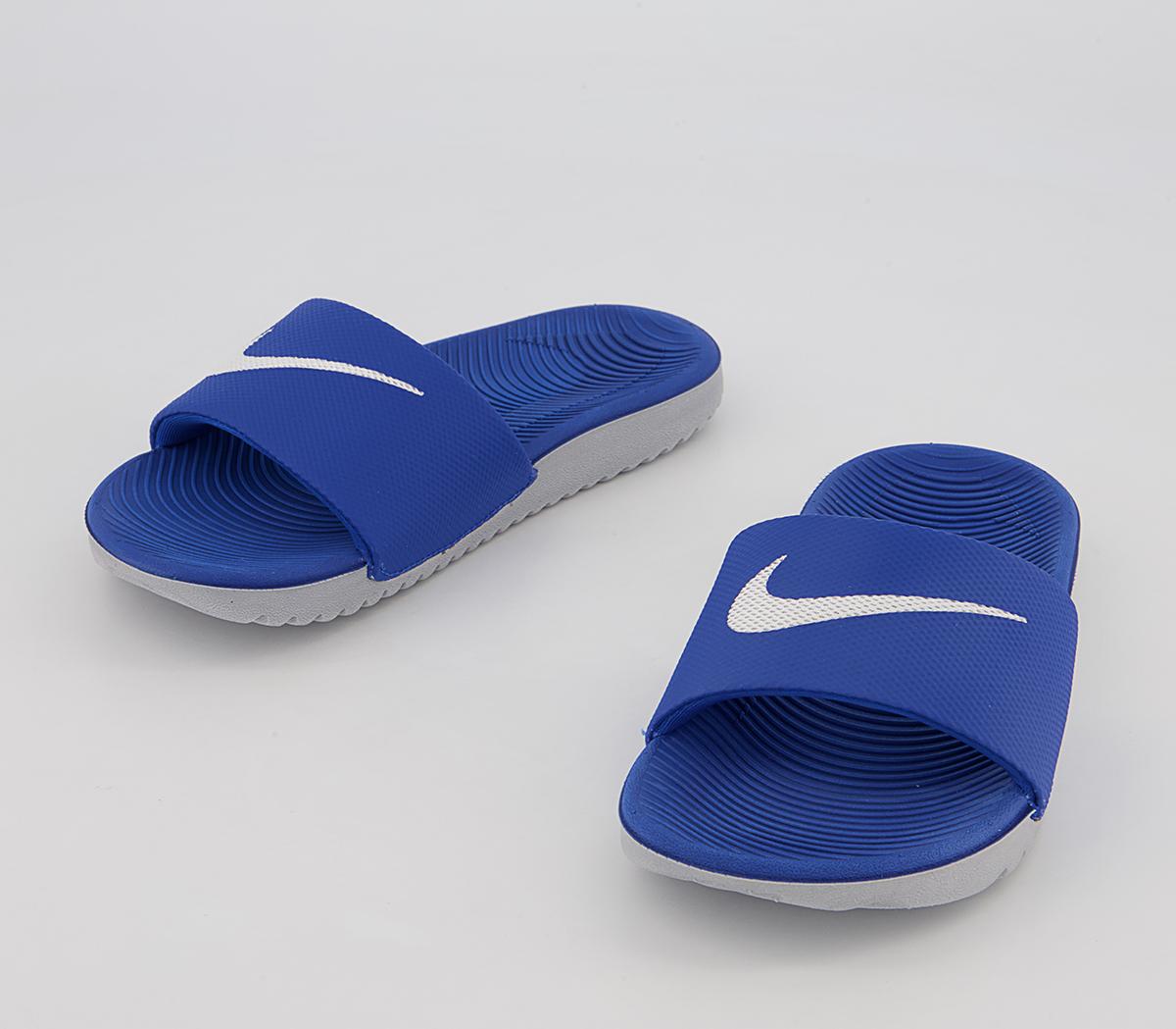 Nike Kawa Kids Slides Nike Kawa Kids Slides Hyper Cobalt White