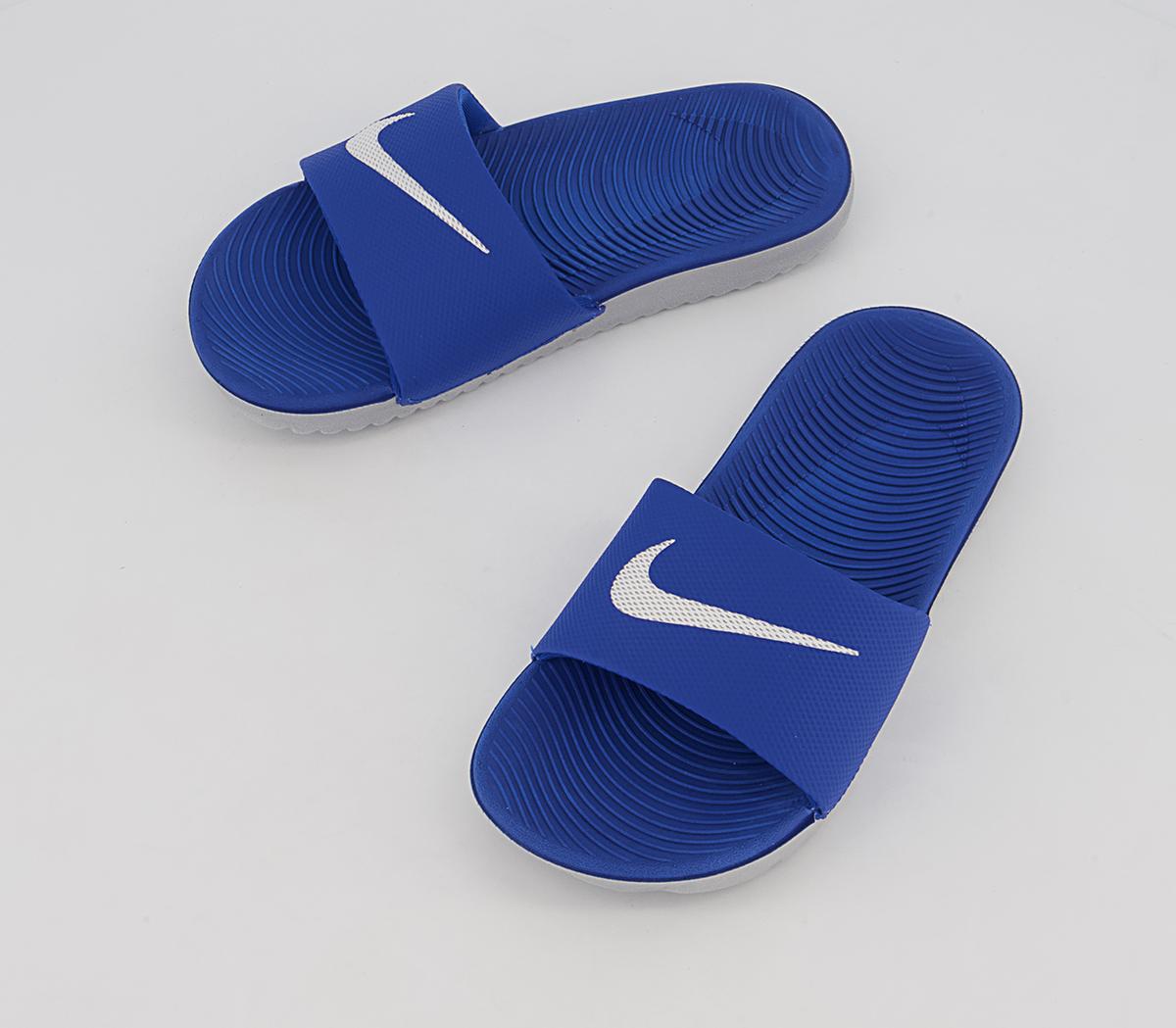 Nike Kawa Kids Slides Nike Kawa Kids Slides Hyper Cobalt White