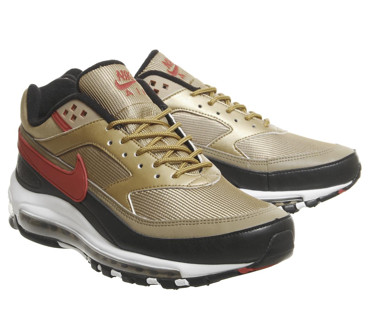 NikeAir Max 97/bwMetallic Gold Red