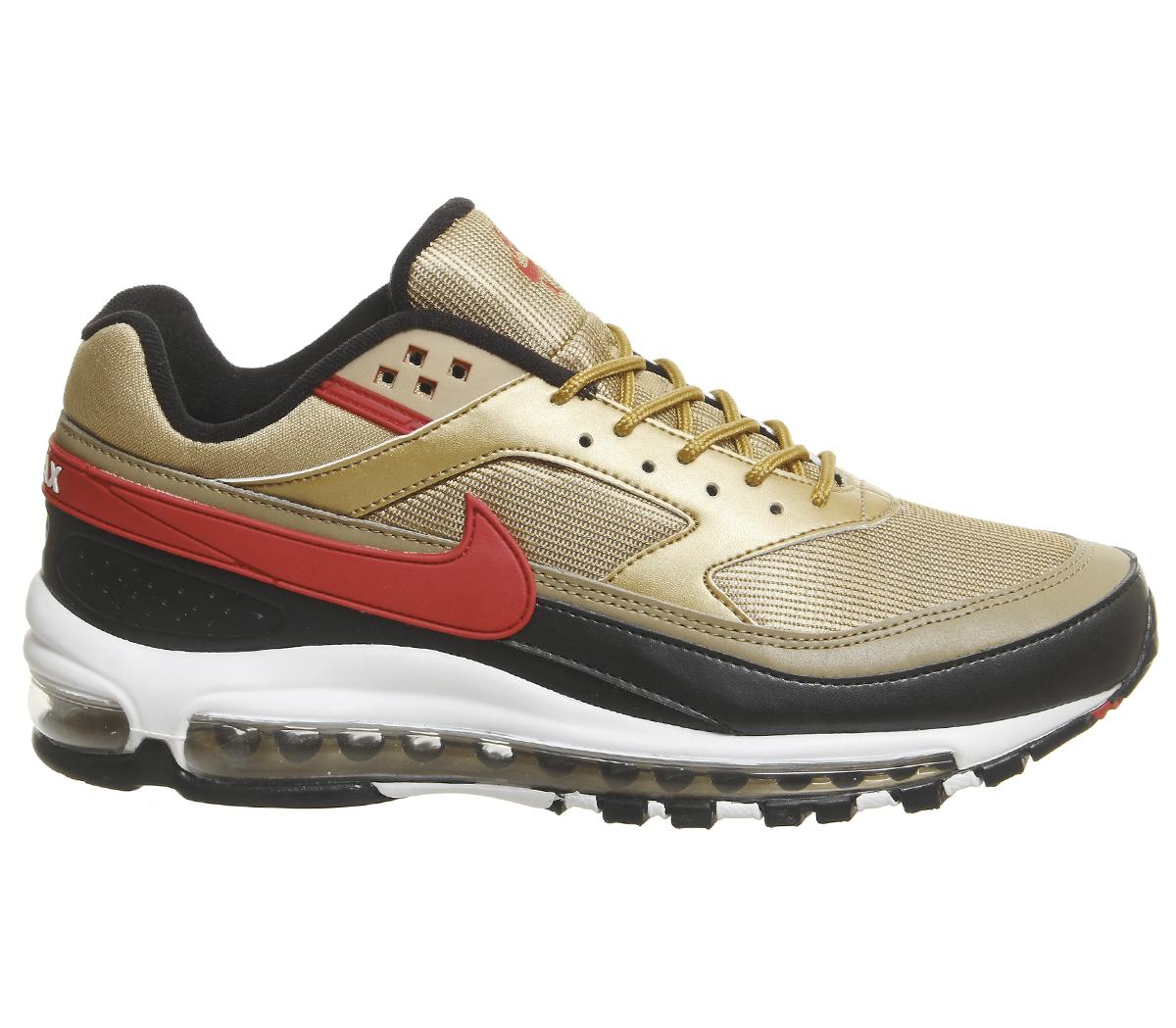 NikeAir Max 97/bwMetallic Gold Red