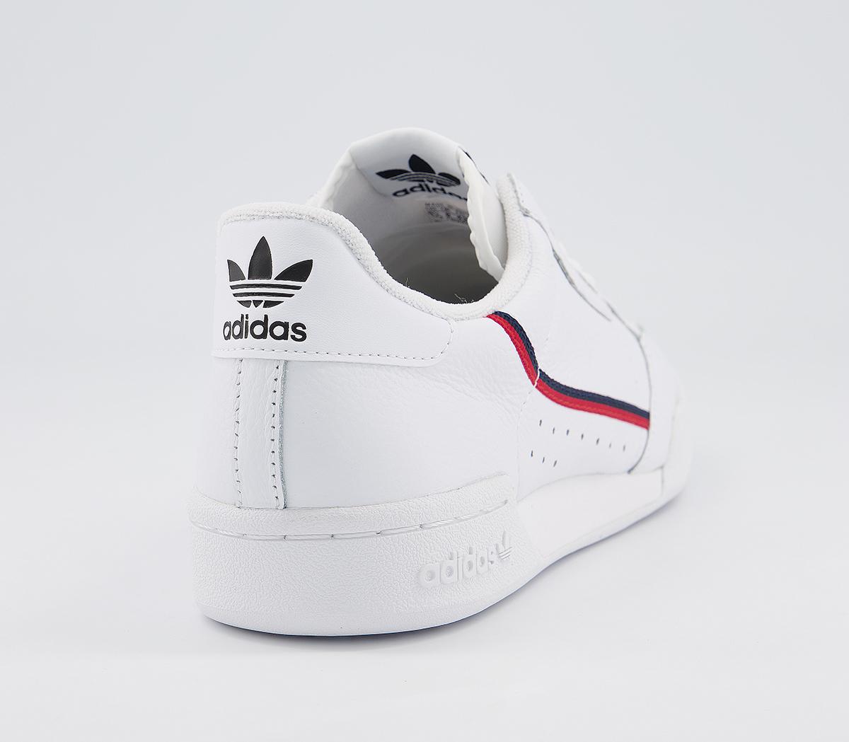 adidas80s Continental Trainers adidas80s Continental TrainersWhite White Scarlet Navy