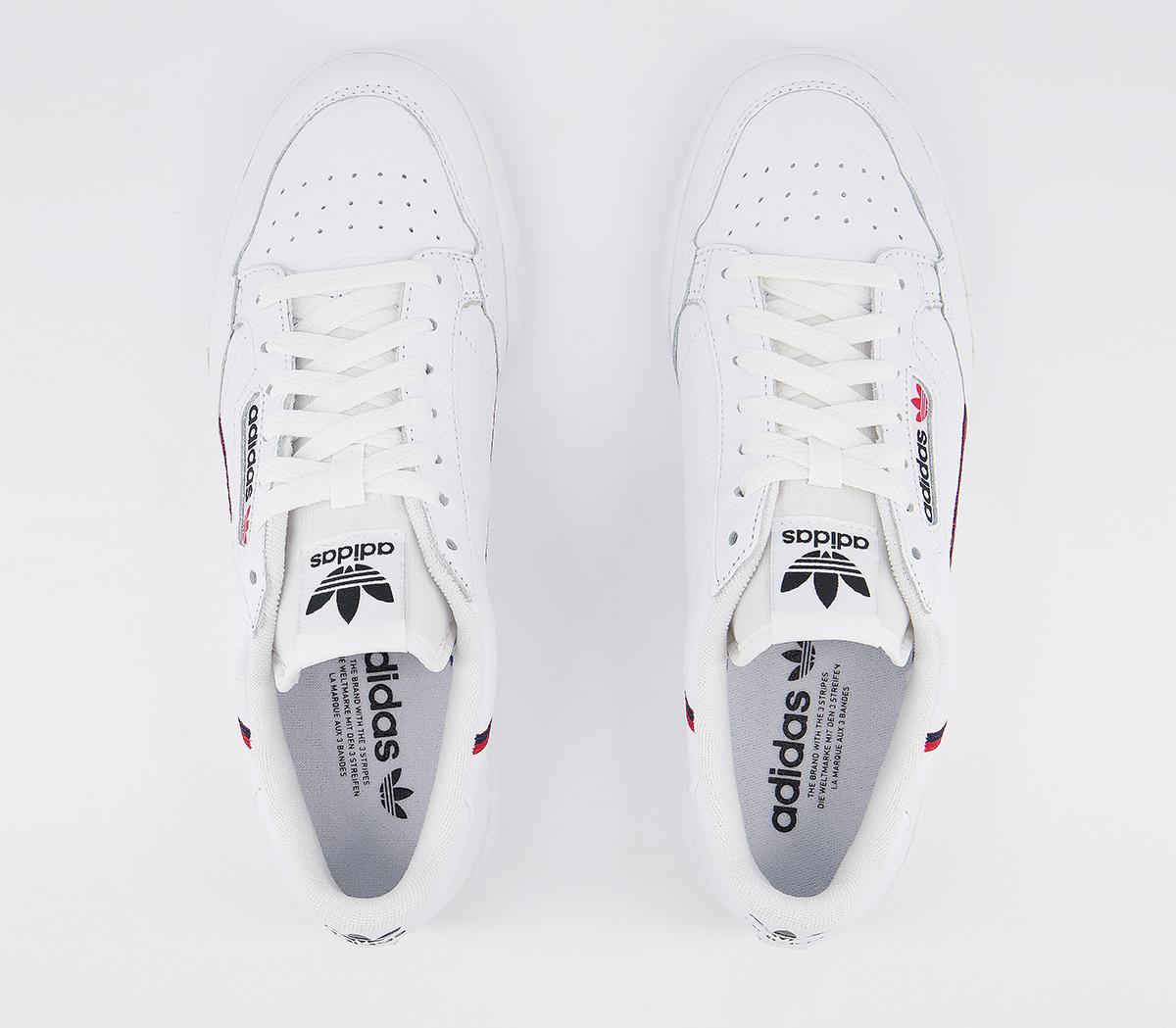 adidas80s Continental Trainers adidas80s Continental TrainersWhite White Scarlet Navy