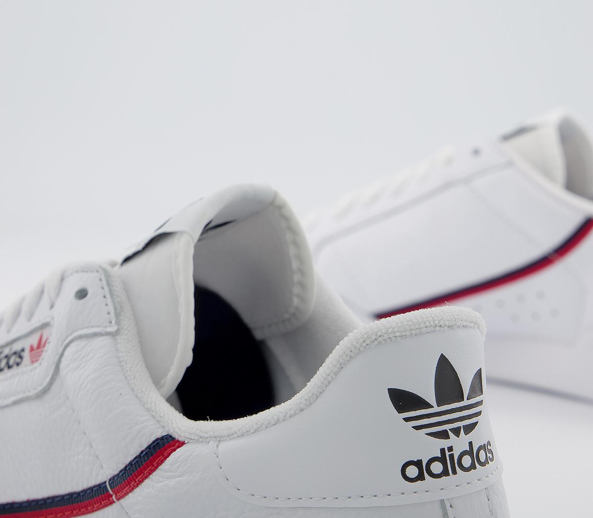 adidas80s Continental Trainers adidas80s Continental TrainersWhite White Scarlet Navy