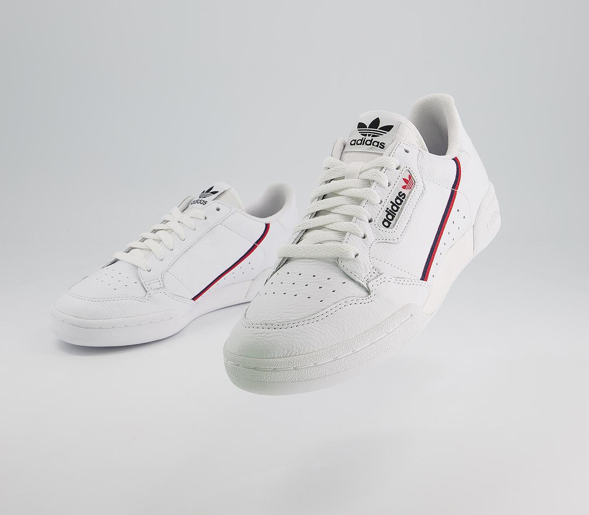 adidas80s Continental Trainers adidas80s Continental TrainersWhite White Scarlet Navy