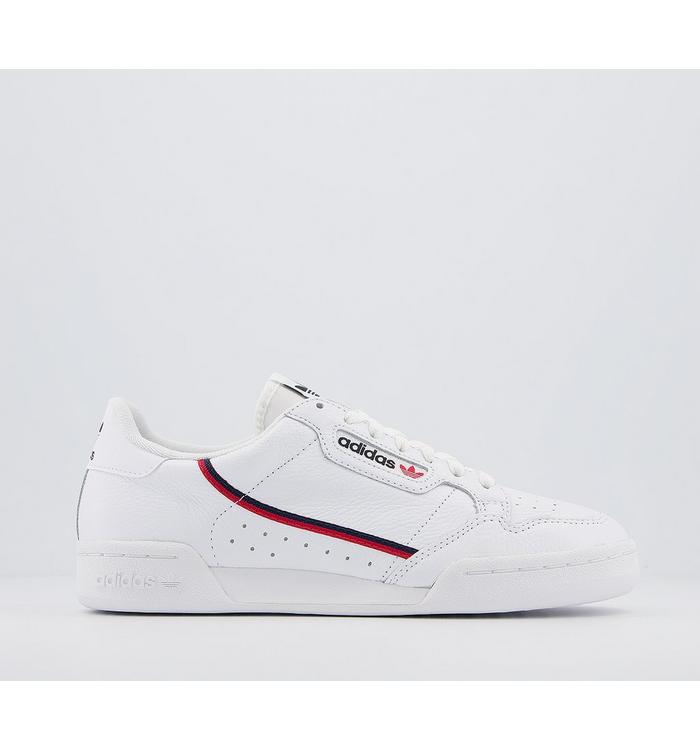 adidas 80s Continental Trainers WHITE WHITE SCARLET NAVY,Weiß