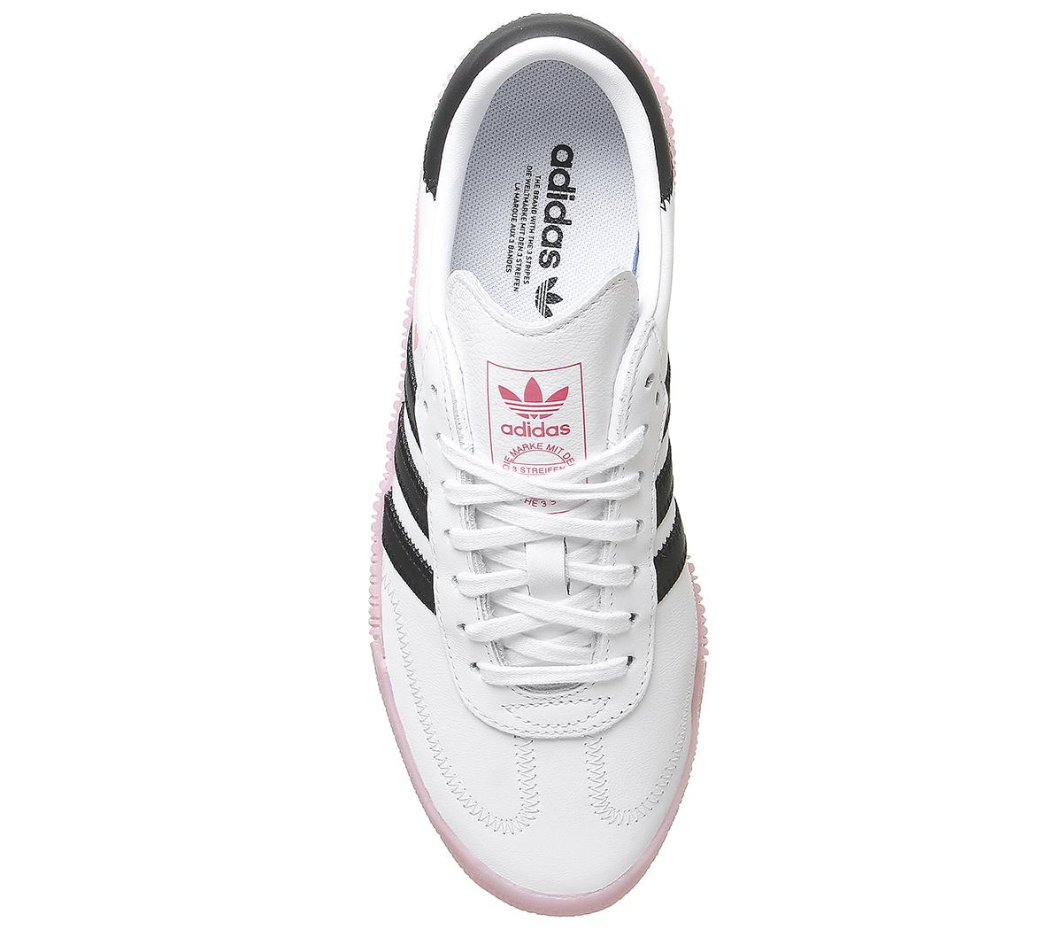 Adidas Samba Rose Trainers White Black Glory Pink Womens Trainers 9486