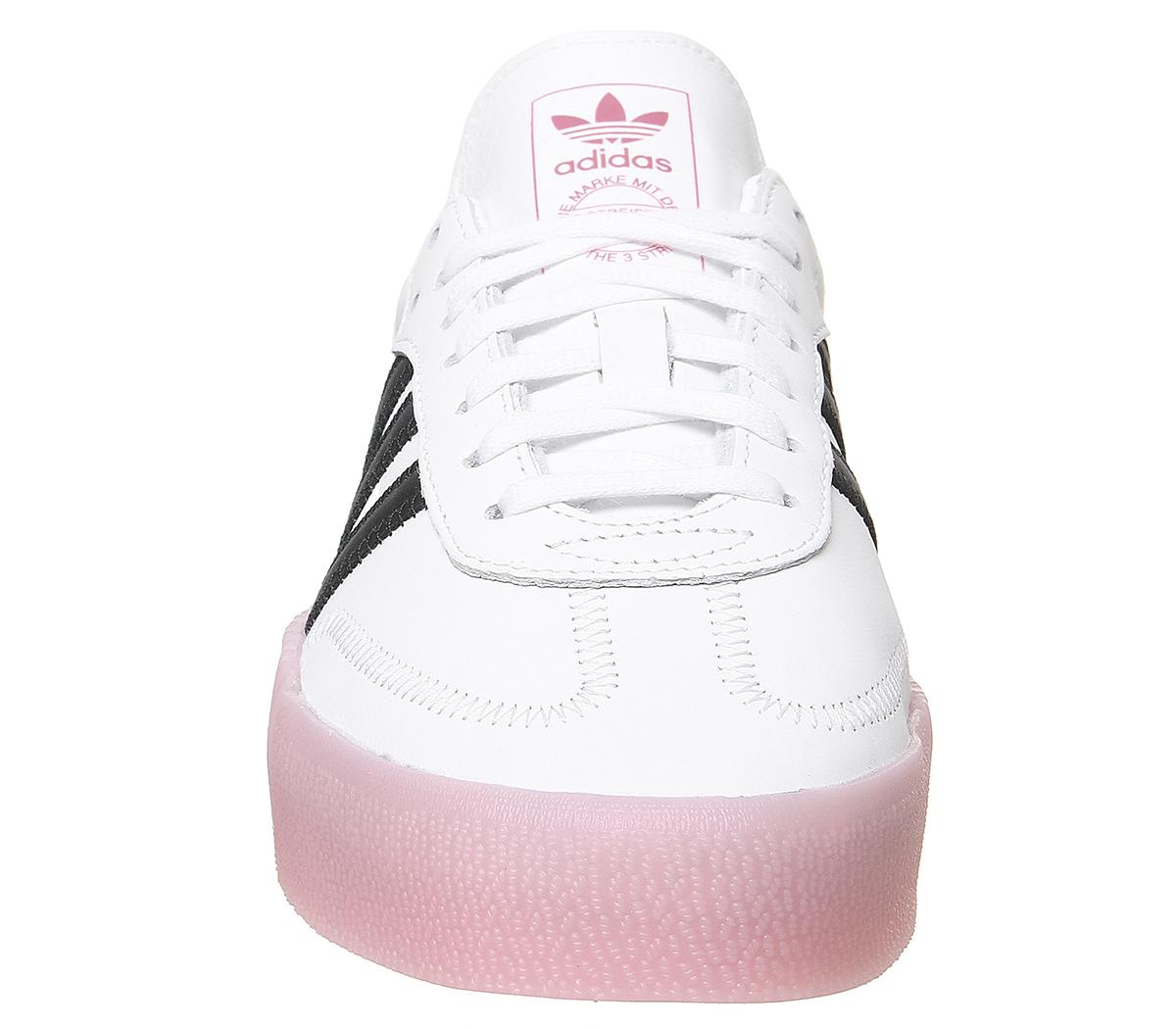 Adidas Samba Rose Trainers White Black Glory Pink Womens Trainers 3714