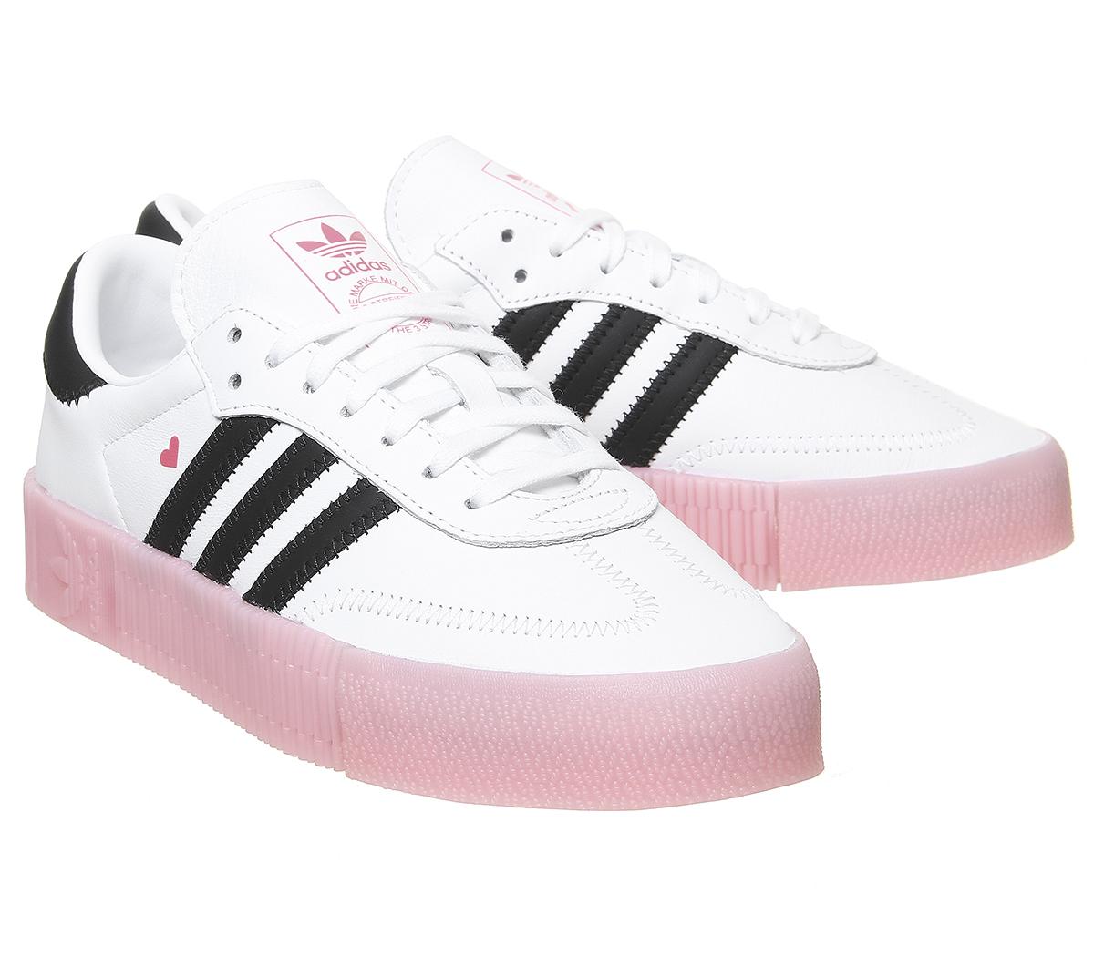 Adidas Samba Rose Trainers White Black Glory Pink Womens Trainers 6864