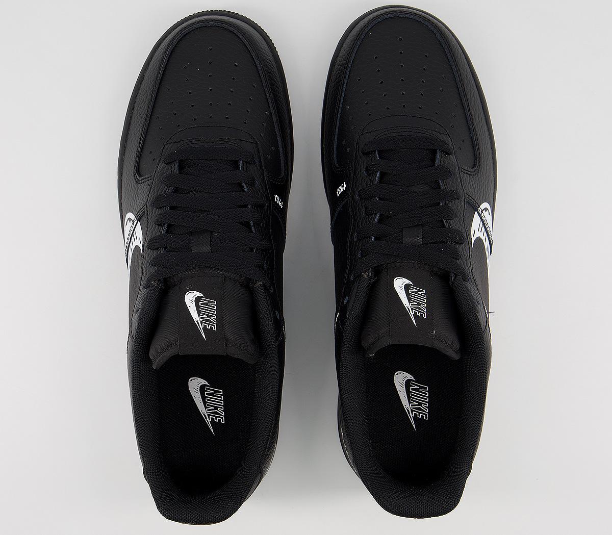 NikeAir Force 1 UtilityBlack White Scribble