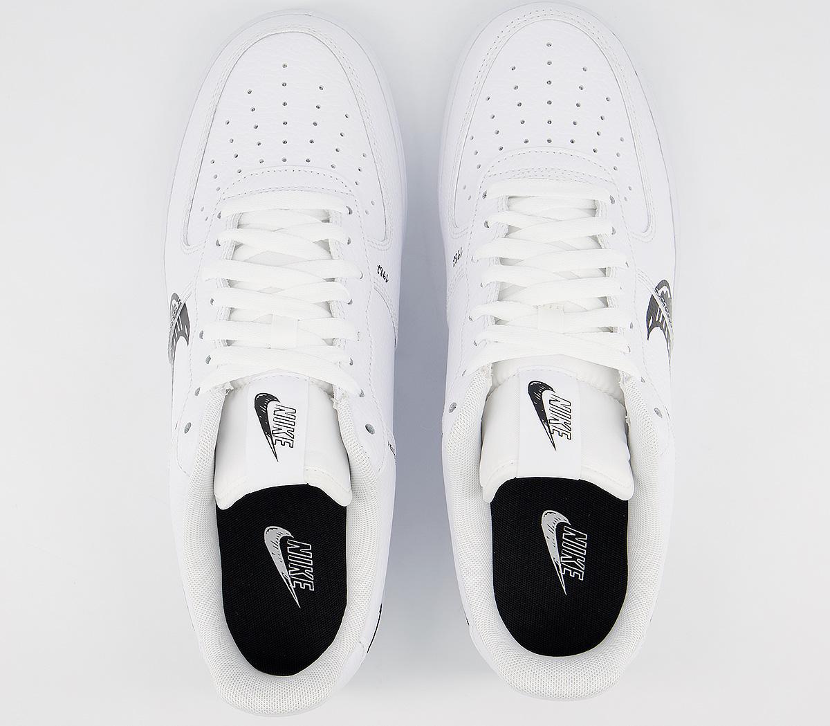 air force 1 utility white black scribble