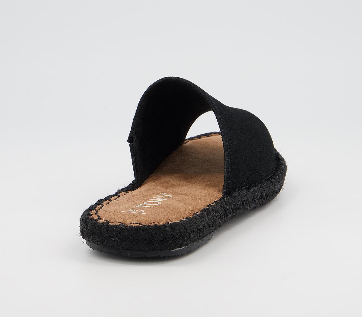 TOMS Clarita Sandals TOMS Clarita Sandals Black Suede