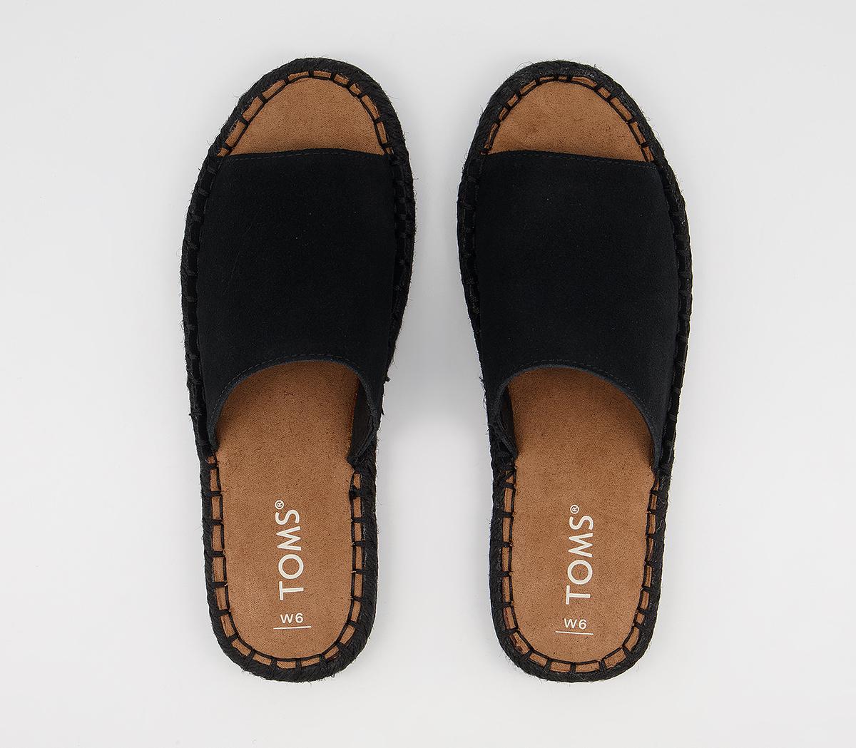 TOMS Clarita Sandals TOMS Clarita Sandals Black Suede