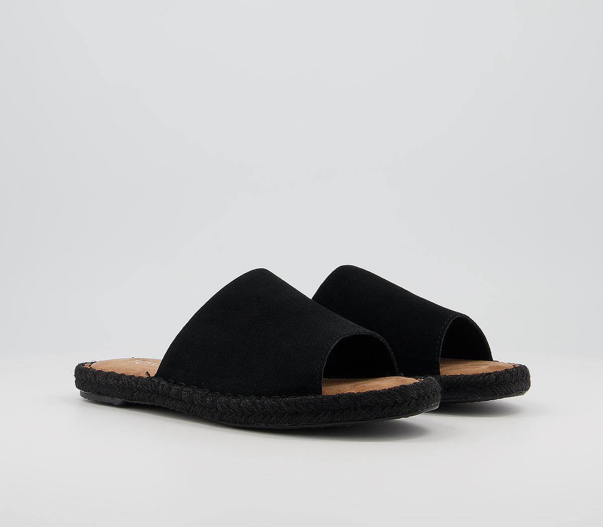 TOMS Clarita Sandals TOMS Clarita Sandals Black Suede