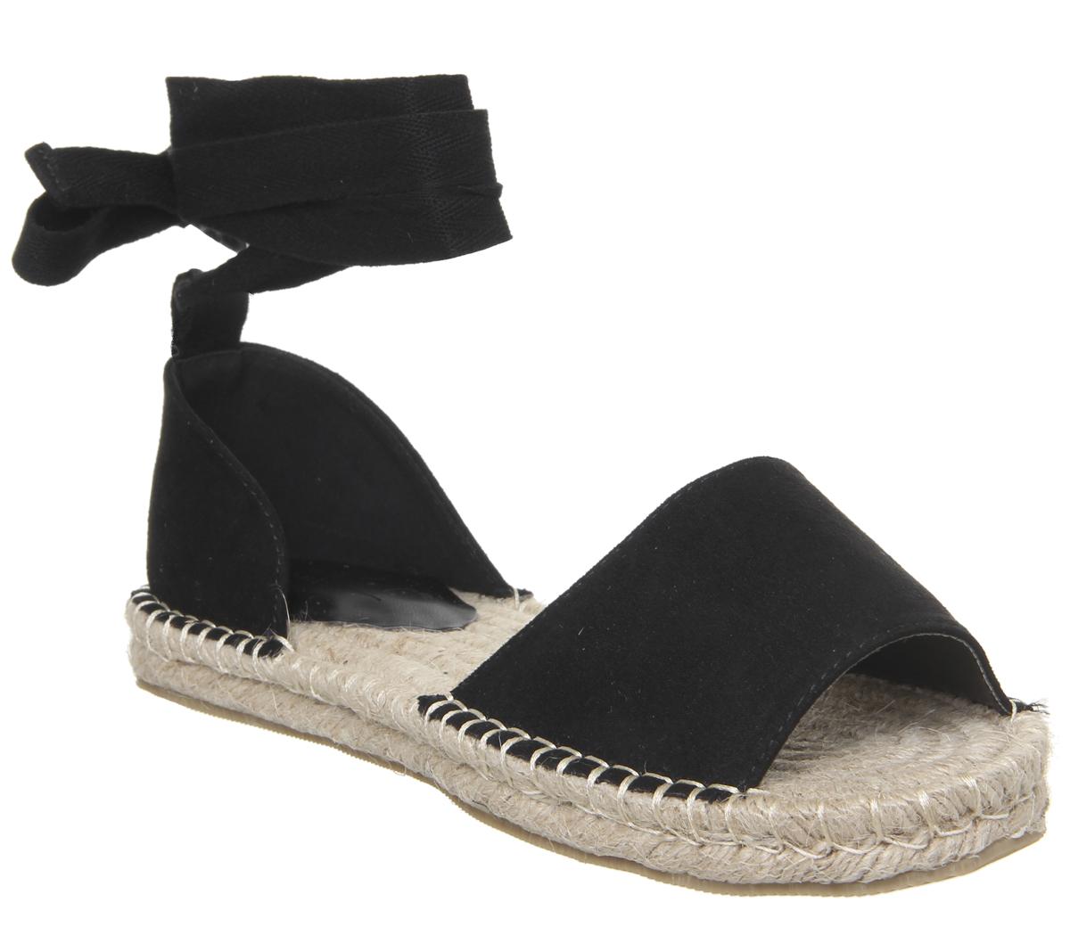 OFFICESummer Bay Espadrilles With TiesBlack