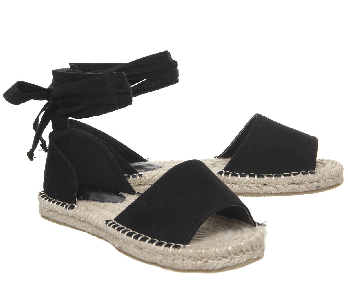 OFFICESummer Bay Espadrilles With TiesBlack