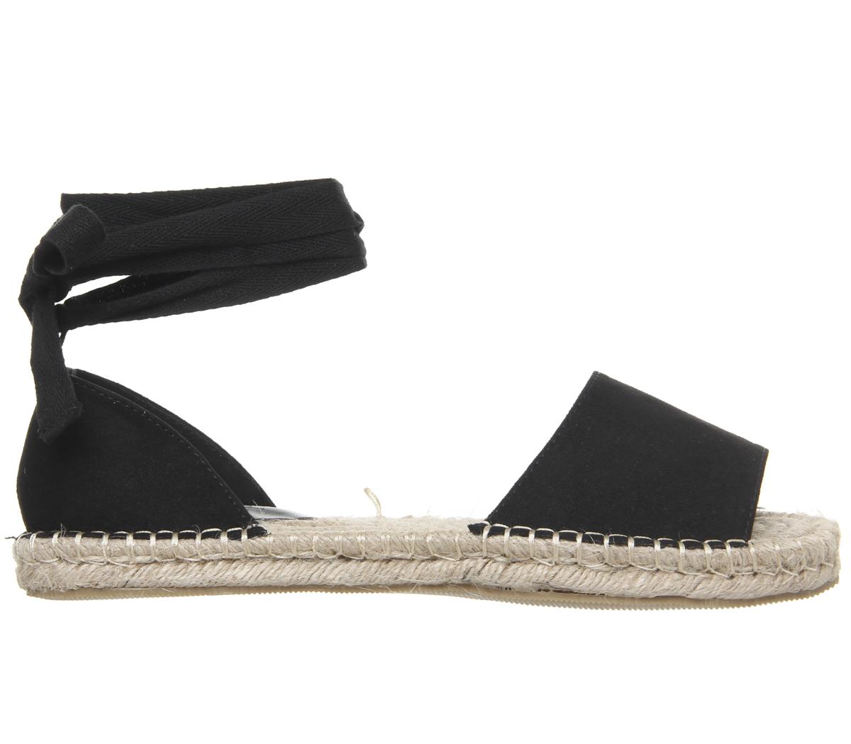 OFFICESummer Bay Espadrilles With TiesBlack