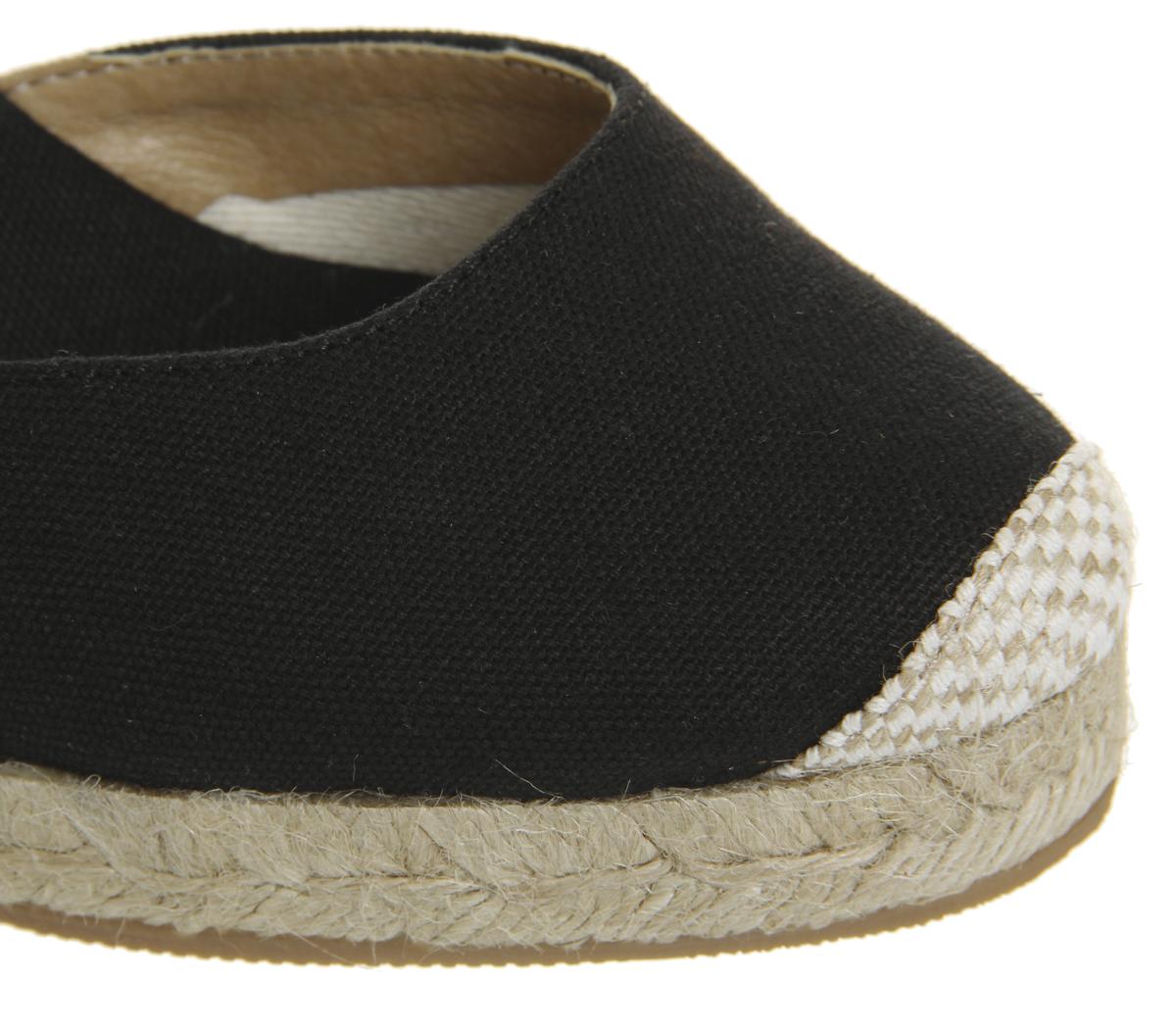 Office Marmalade Espadrille Wedges Office Marmalade Espadrille Wedges Black Canvas