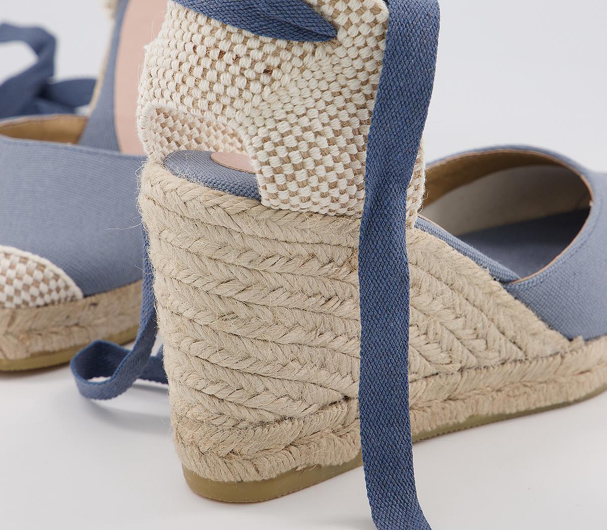 OFFICE Marmalade Part Espadrilles Blue Canvas - Mid Heels