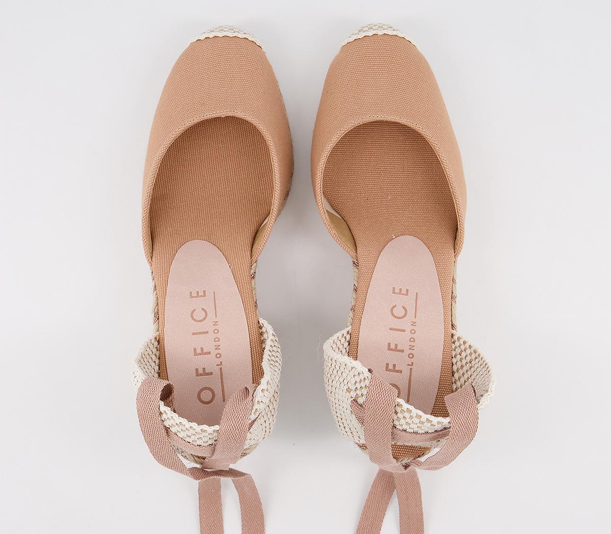 OFFICEMarmalade Part EspadrilleNude Canvas Rose Gold Fleck