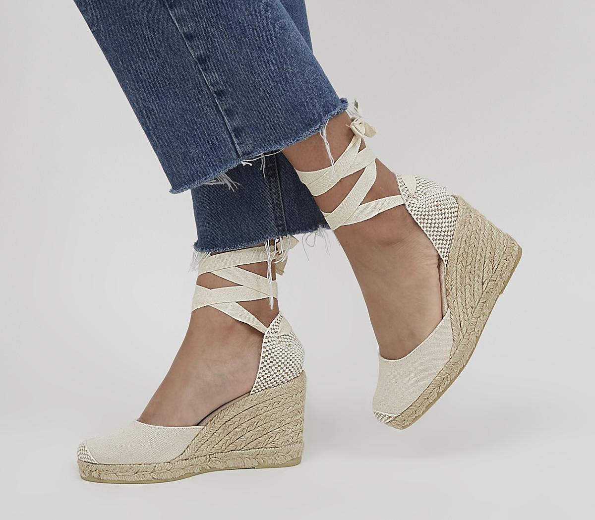 Marmalade Espadrille Wedges Canvas In Brown