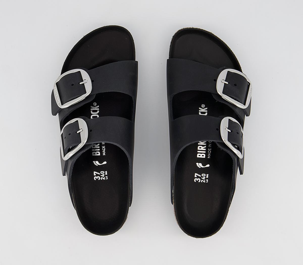 BIRKENSTOCK Arizona Big Buckle Sandals BIRKENSTOCK Arizona Big Buckle Sandals Black Waxy Leather