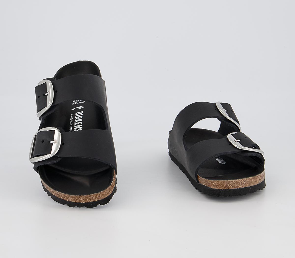 BIRKENSTOCK Arizona Big Buckle Sandals BIRKENSTOCK Arizona Big Buckle Sandals Black Waxy Leather