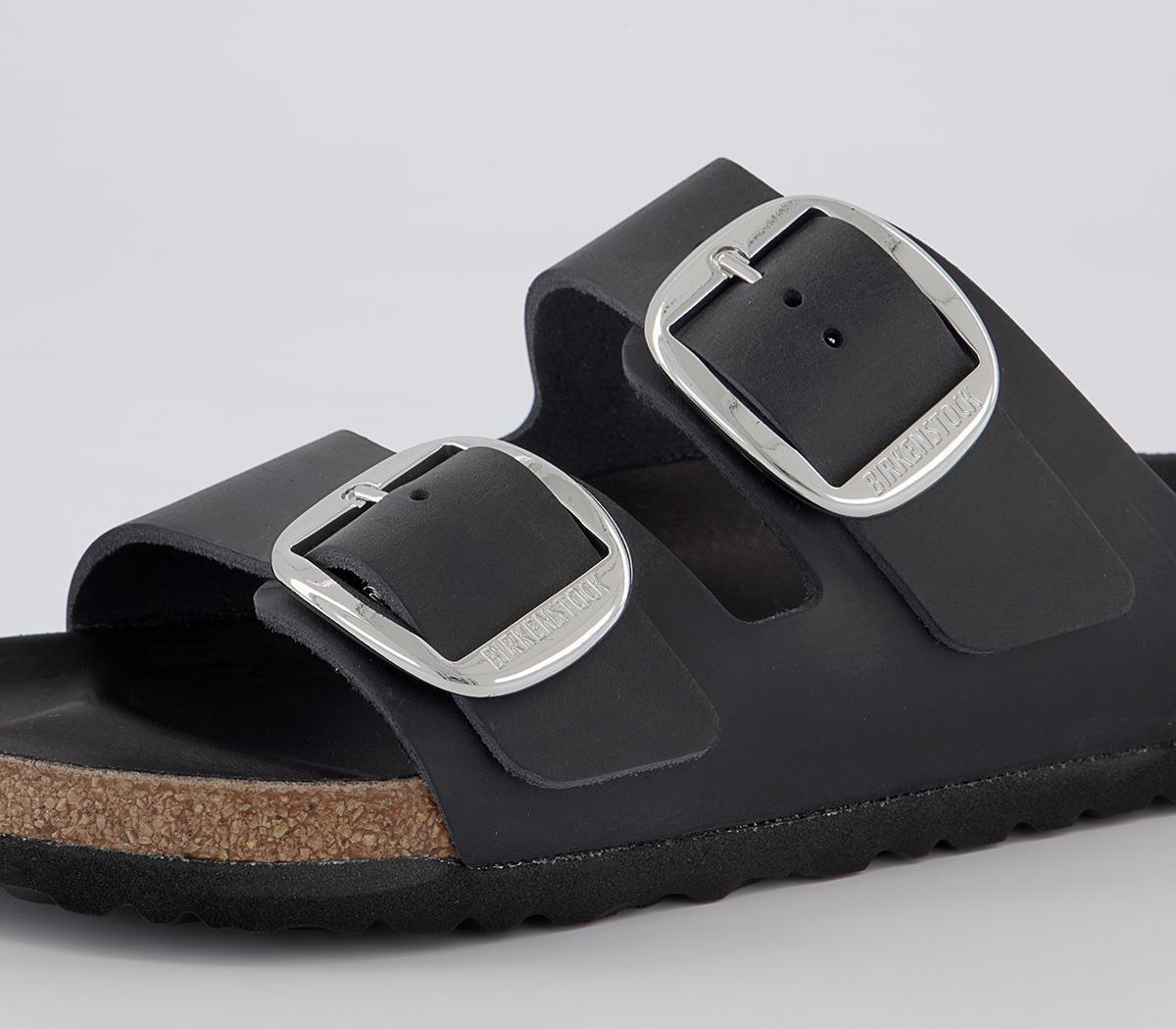 BIRKENSTOCK Arizona Big Buckle Sandals BIRKENSTOCK Arizona Big Buckle Sandals Black Waxy Leather