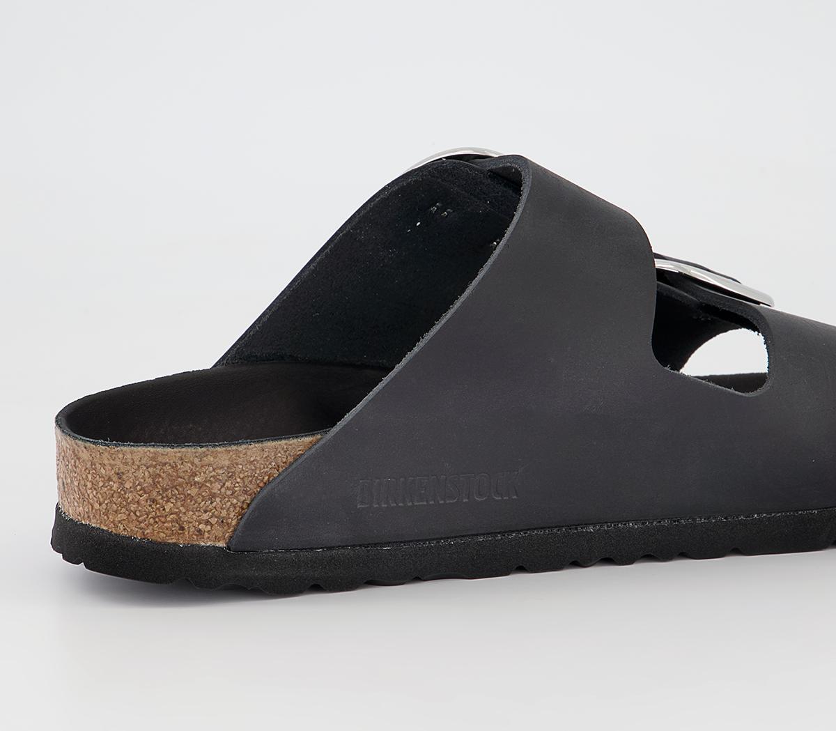 BIRKENSTOCK Arizona Big Buckle Sandals BIRKENSTOCK Arizona Big Buckle Sandals Black Waxy Leather