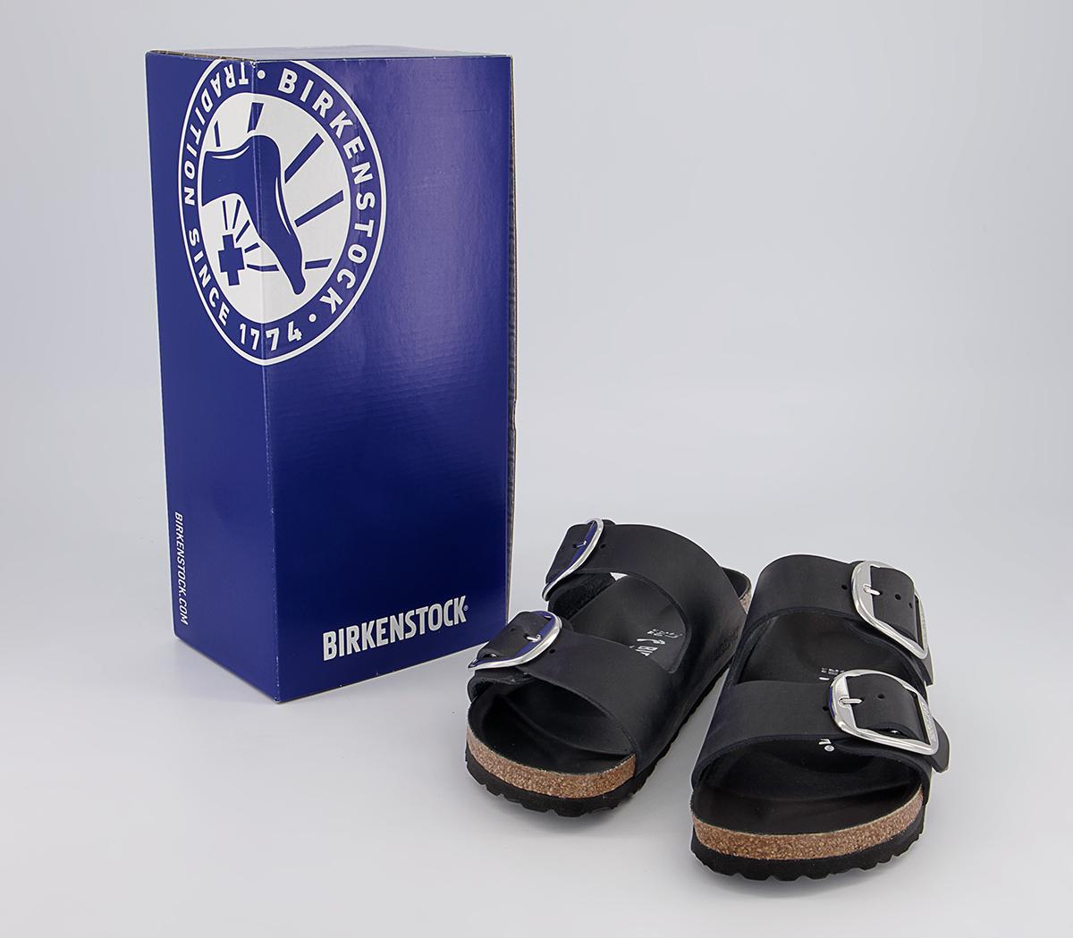 BIRKENSTOCK Arizona Big Buckle Sandals BIRKENSTOCK Arizona Big Buckle Sandals Black Waxy Leather