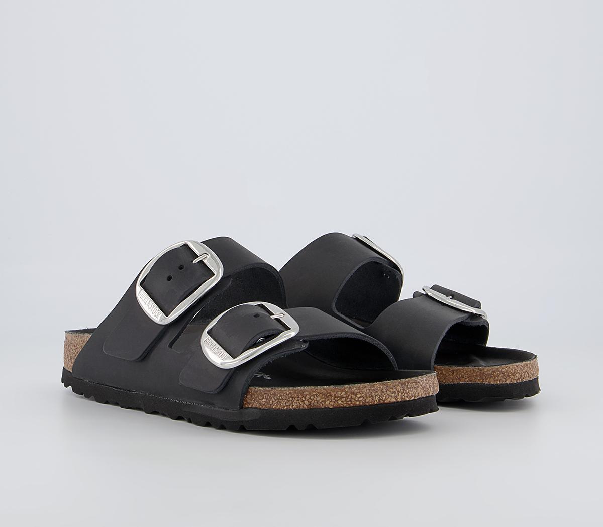 BIRKENSTOCK Arizona Big Buckle Sandals BIRKENSTOCK Arizona Big Buckle Sandals Black Waxy Leather