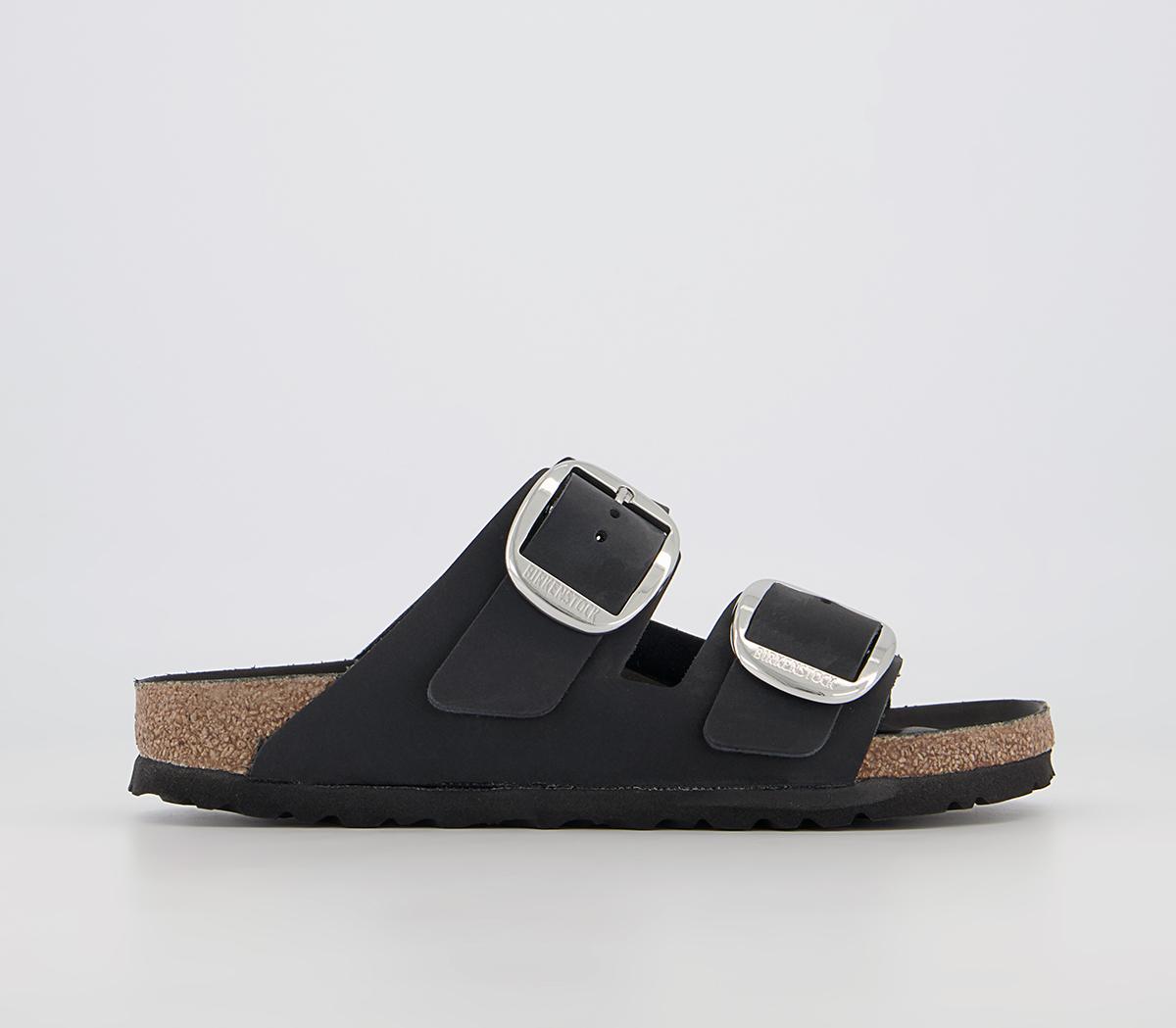 BIRKENSTOCK Arizona Big Buckle Sandals BIRKENSTOCK Arizona Big Buckle Sandals Black Waxy Leather