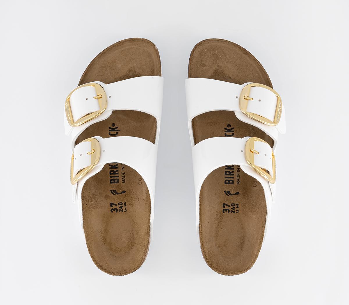 BIRKENSTOCK Arizona Big Buckle Sandals BIRKENSTOCK Arizona Big Buckle Sandals White Patent