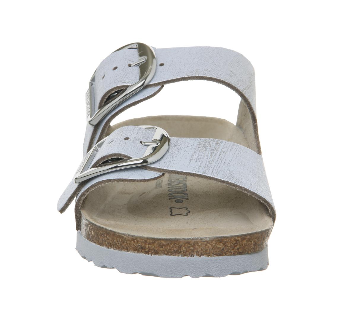 BIRKENSTOCKArizona Big Buckle SandalsWashed Metallic Blue Silver