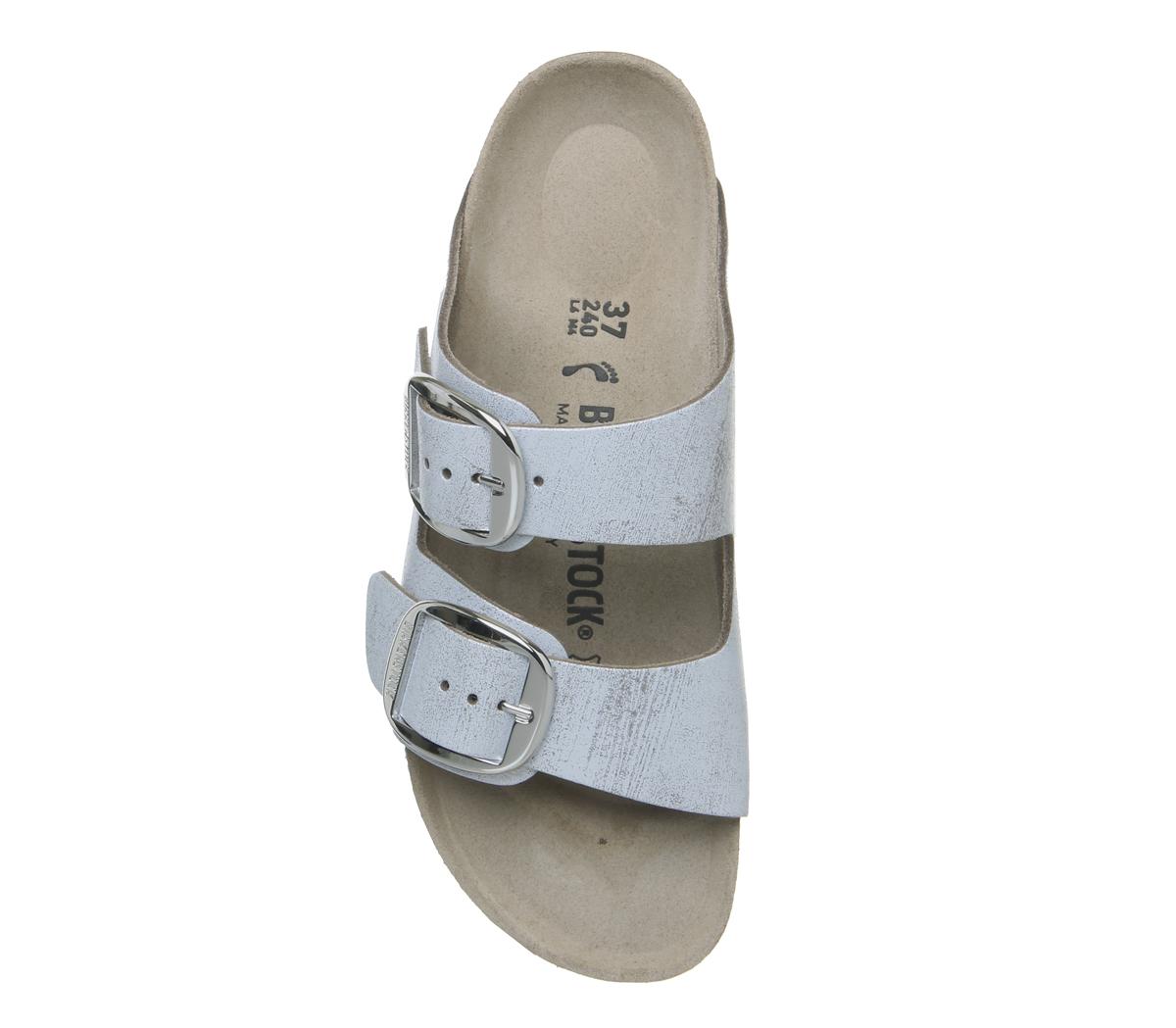 BIRKENSTOCKArizona Big Buckle SandalsWashed Metallic Blue Silver