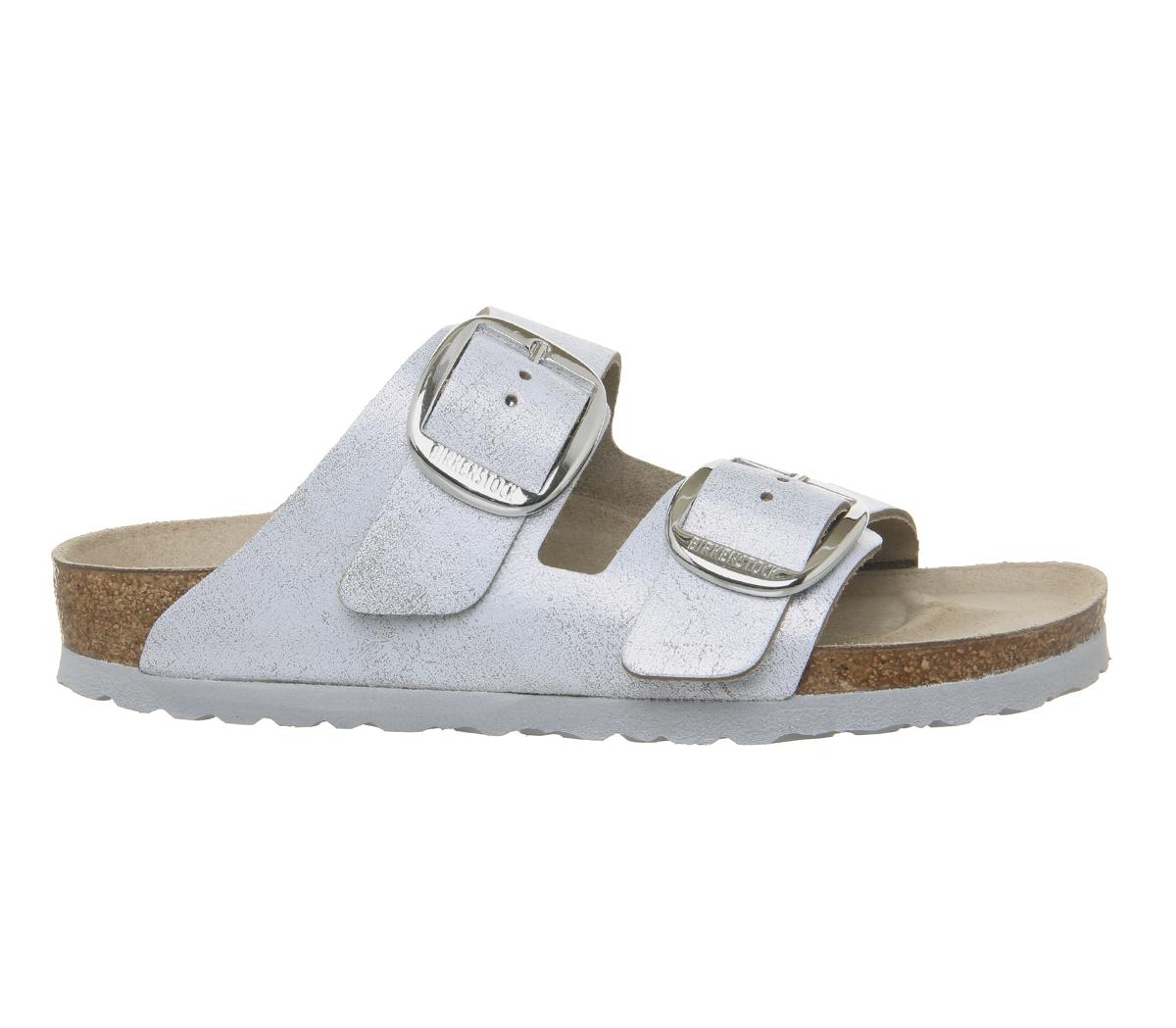 BIRKENSTOCKArizona Big Buckle SandalsWashed Metallic Blue Silver