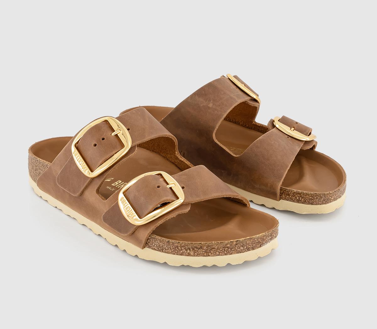 BIRKENSTOCK Arizona Big Buckle Sandals Cognac Hex - Women’s Sandals